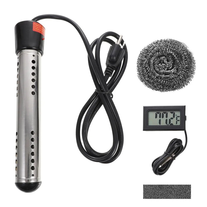 Immersion Water Heater with Thermometer