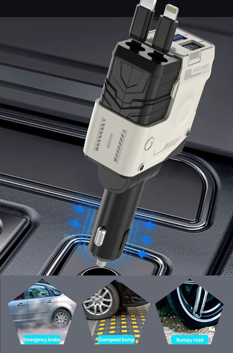 CableGlide - 4-in-1 Retractable Car Charger