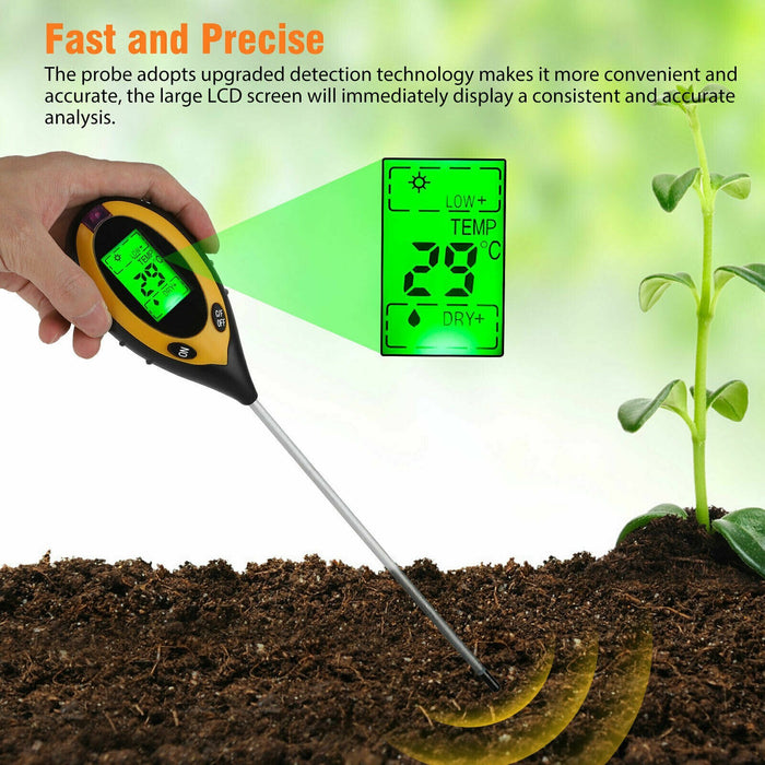 GreenGauge - 4-in-1 Soil Meter for Indoor & Outdoor Plants