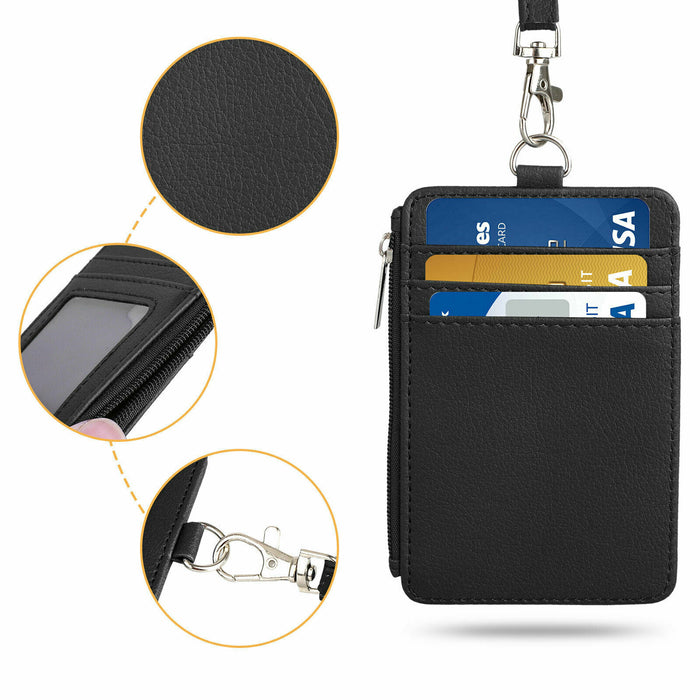 Premium PU Leather ID Card Holder