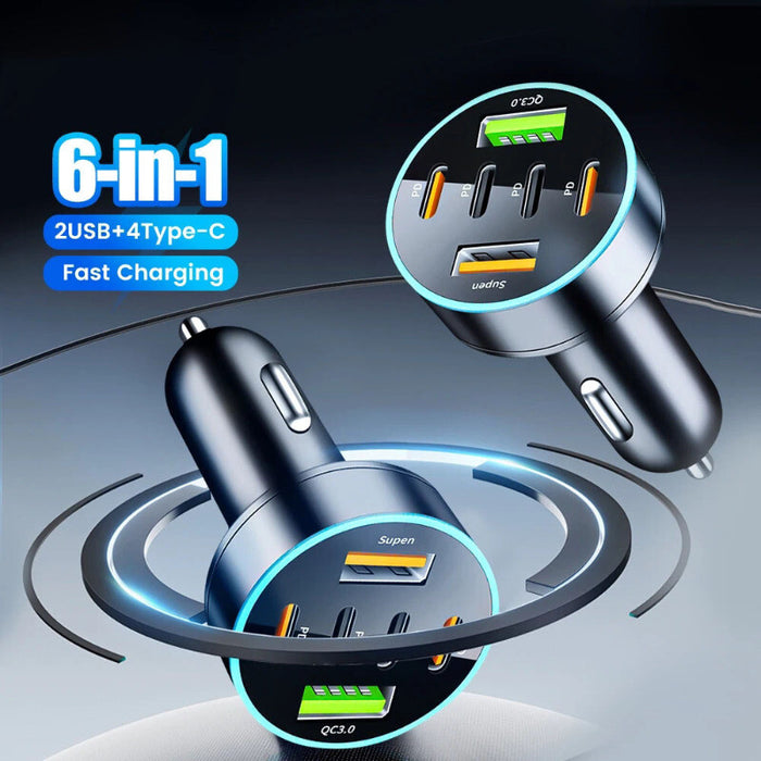 VoltMax 6-Port – Fast Car Charger