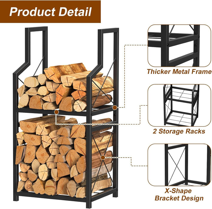 LogNest - 2-Tier Firewood Rack Holder