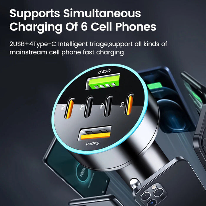 VoltMax 6-Port – Fast Car Charger