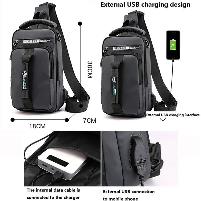 Men's Cross Body Anti-Theft Bag