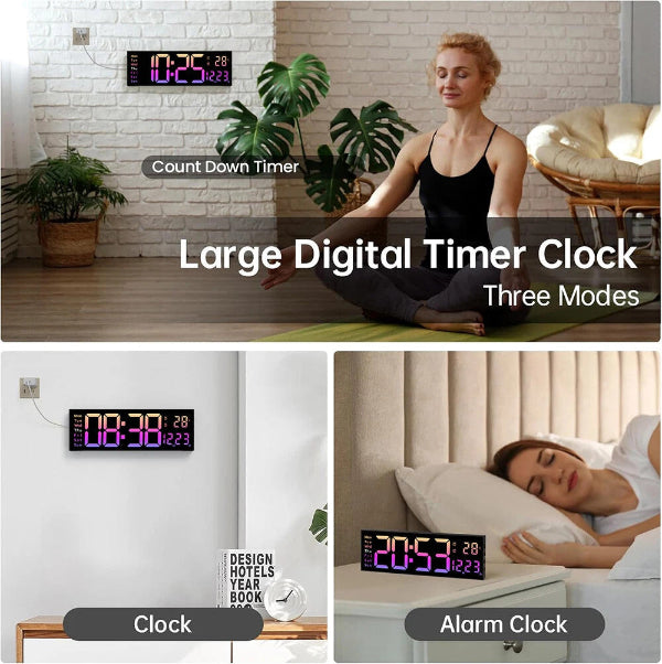 HomeBright - LED Digital Wall Clock