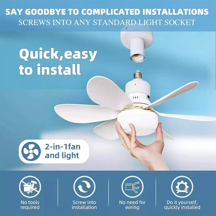 VentoLight - 2-in-1 Ceiling Fan Light with Remote Control