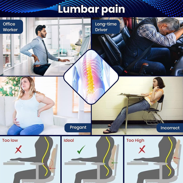 PostureCush - Ergonomic Seat Cushion for Office Chair