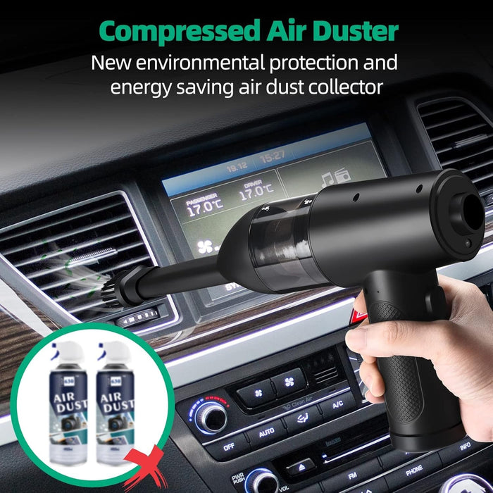 DustRocket - 2-in-1 Portable Air Duster & Vacuum Cleaner