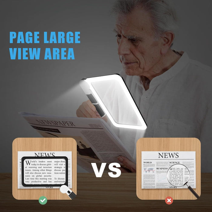 EasyRead - Full Page Magnifying Glass with Light