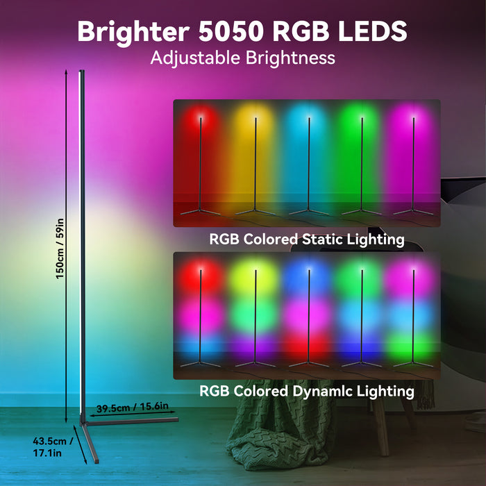 RhythmRay - RGB Corner Floor Lamp
