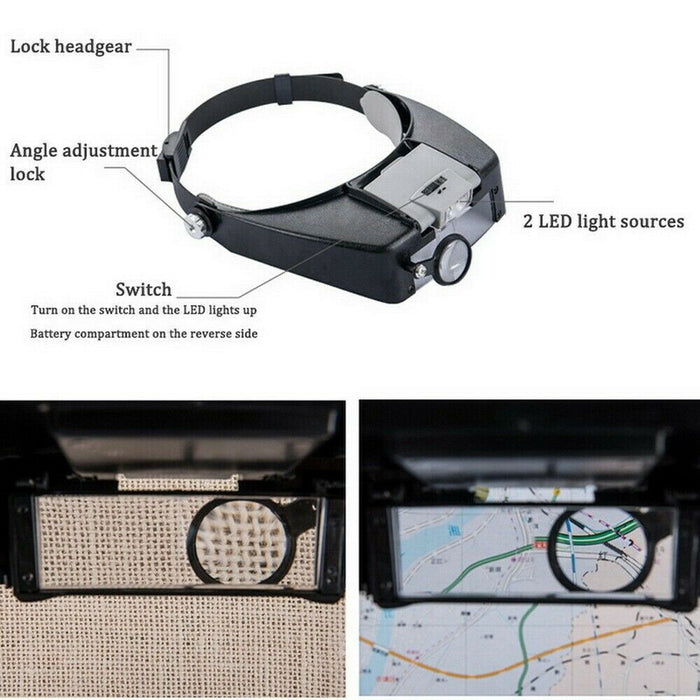 CraftSight  - Headband Magnifier with LED Light