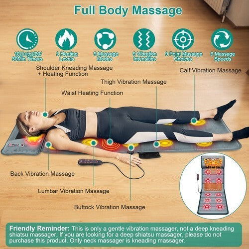 VibeEase - Full Body Massage Mat with Neck Massager