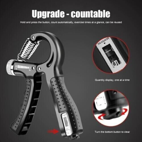 SteelFlex - Adjustable Hand Gripper with Counter