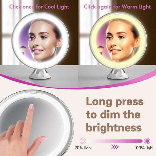 ReflektGo - Lighted Makeup Mirror with 10X Magnification