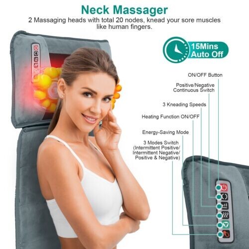 VibeEase - Full Body Massage Mat with Neck Massager