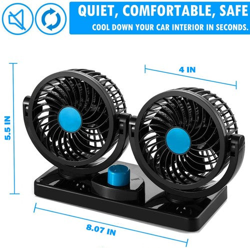 BreezeDrive Duo - Electric Car Fan