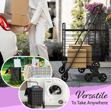 RollMaster 6X - Heavy Duty Stair Climbing Shopping Cart