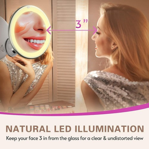 ReflektGo - Lighted Makeup Mirror with 10X Magnification