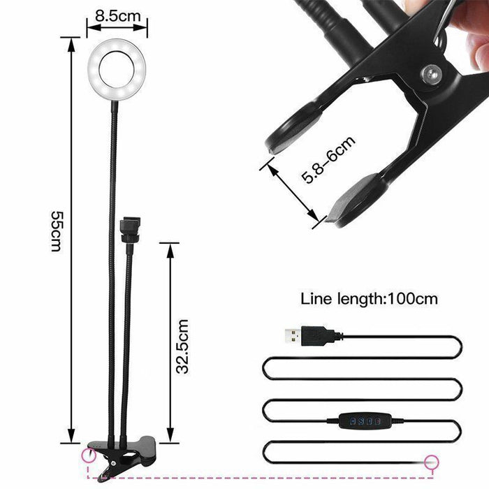 LED Selfie Ring Light with Phone Holder