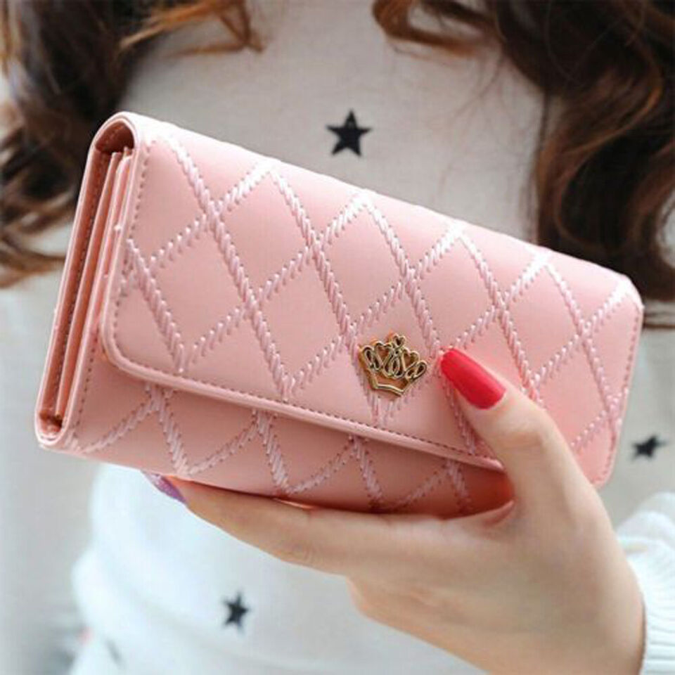 Ladies Crown Leather Wallet