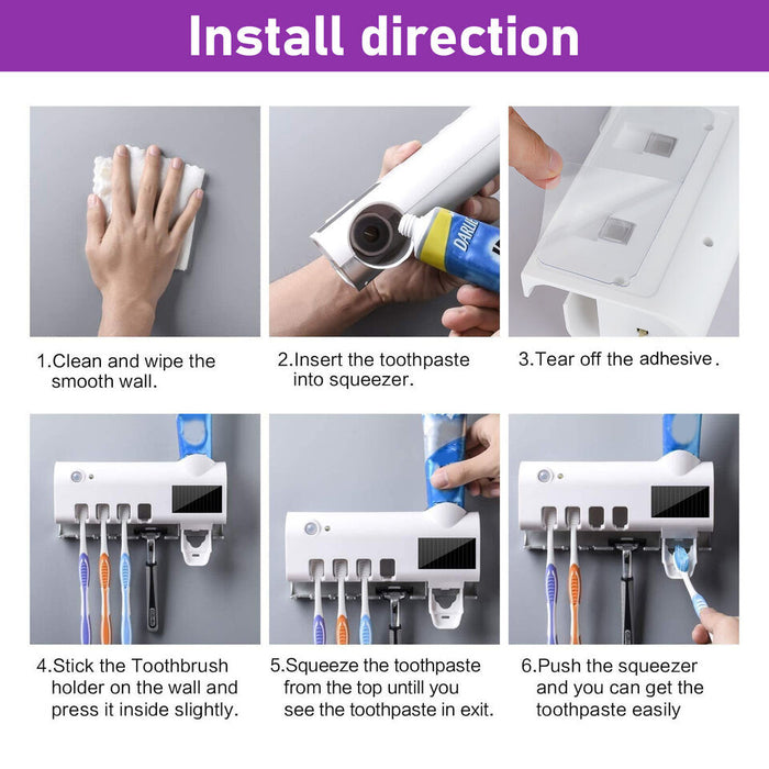 Wall-Mounted Toothbrush Holder