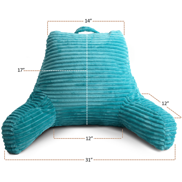 Plush Backrest Reading Pillow With Arms