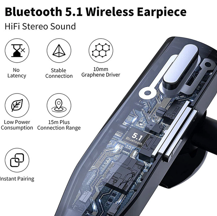 Pro Bluetooth 5.1 Noise Cancelling Earpiece