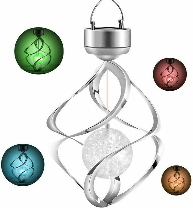 Color Changing Solar Wind Chimes