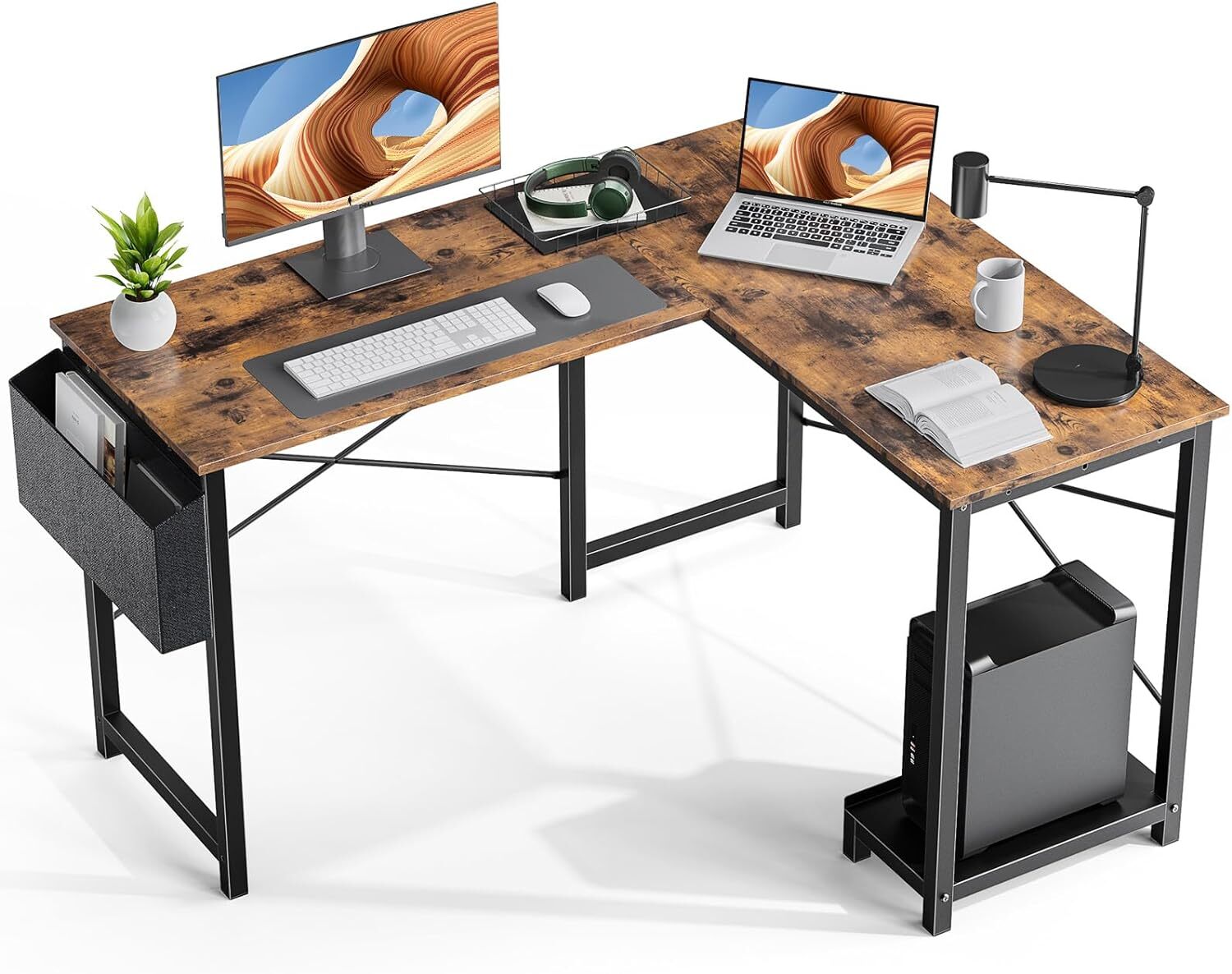 Elevare - L-Shaped Wood Desk