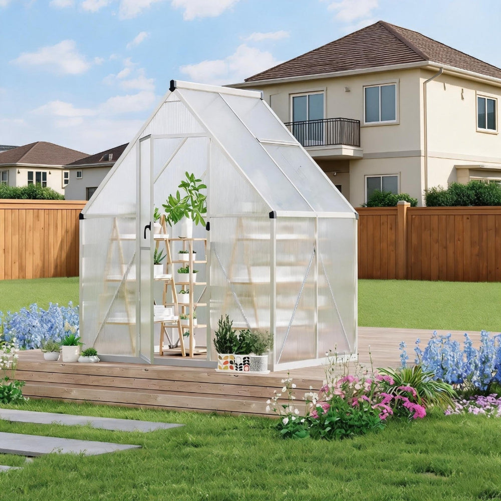 GrowHaus - 6x4 ft Polycarbonate Walk-in Greenhouse