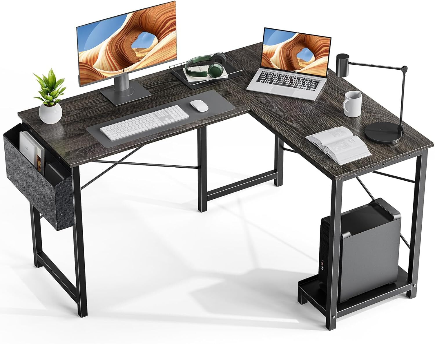 Elevare - L-Shaped Wood Desk