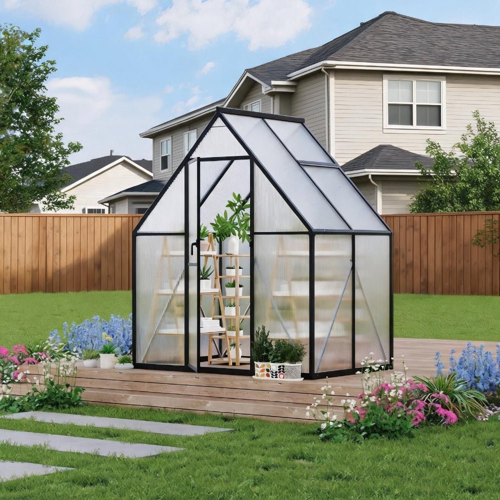 GrowHaus - 6x4 ft Polycarbonate Walk-in Greenhouse