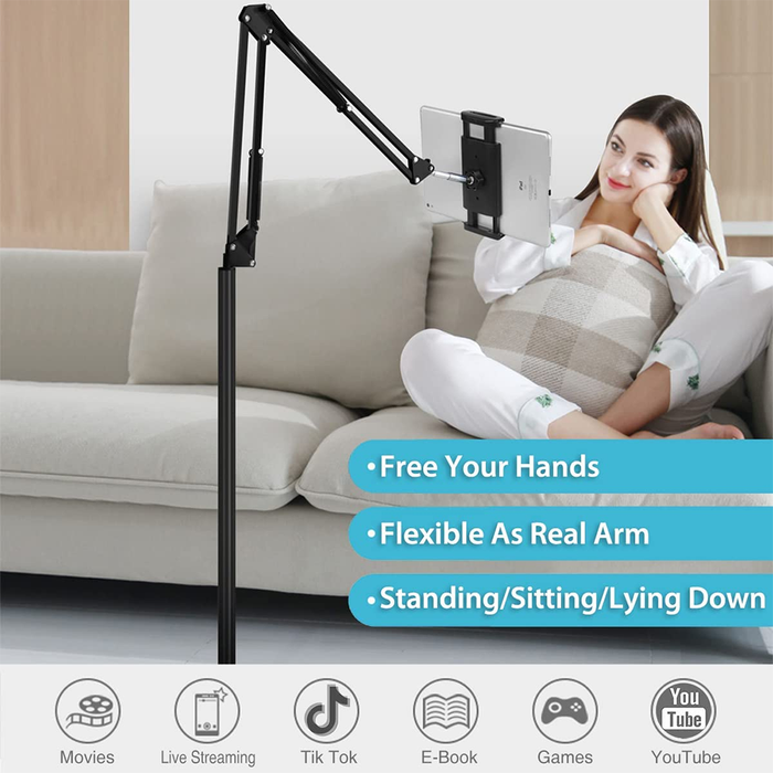Adjustable 360° iPad & Tablet Floor Stand Holder