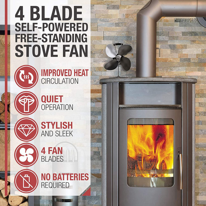 4 Blade Wood Stove Fan