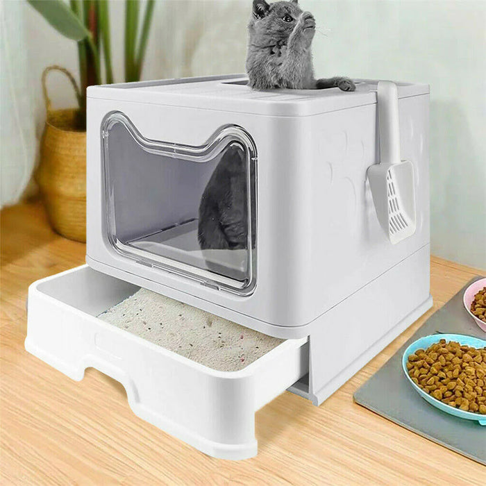 Enclosed Cat Litter Box