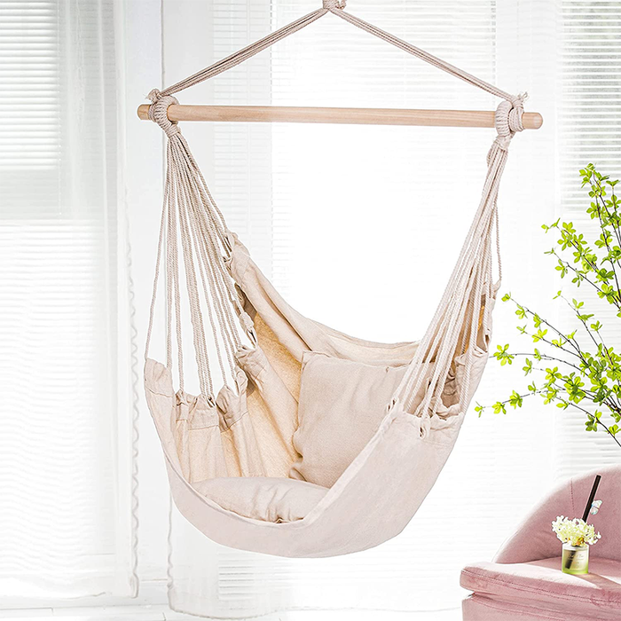 Beige Hammock Chair Swing