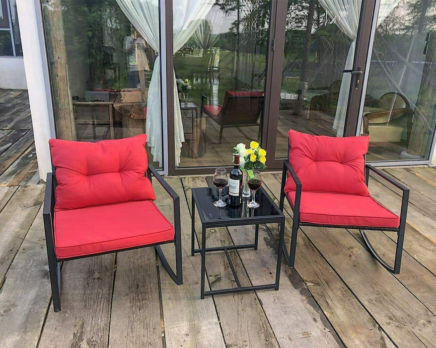 Outdoor Patio Rocking Chair Set