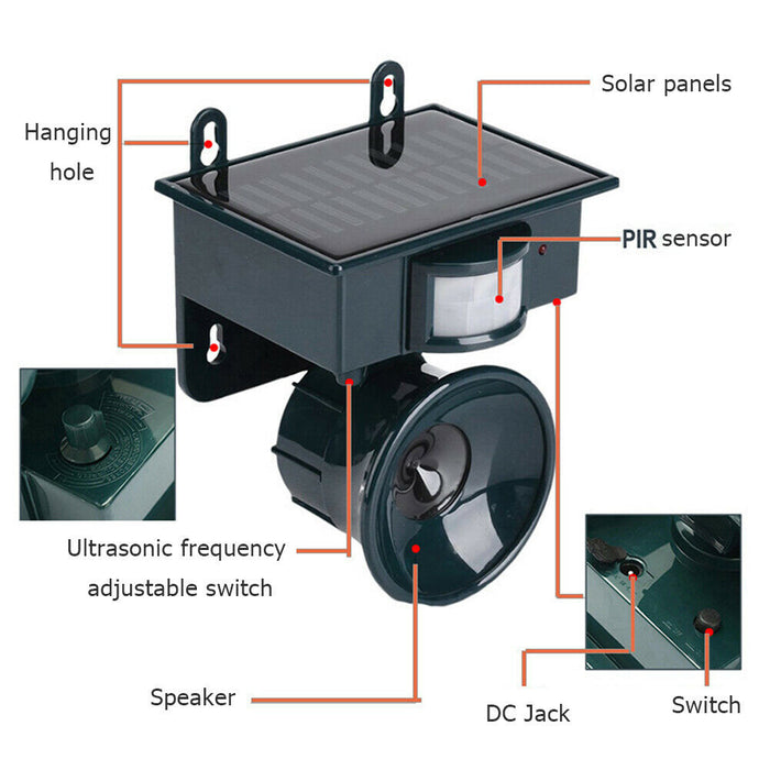 Premium Motion Sensor Bird Repeller Deterrent