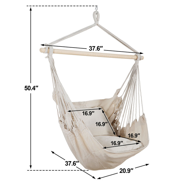 Beige Hammock Chair Swing