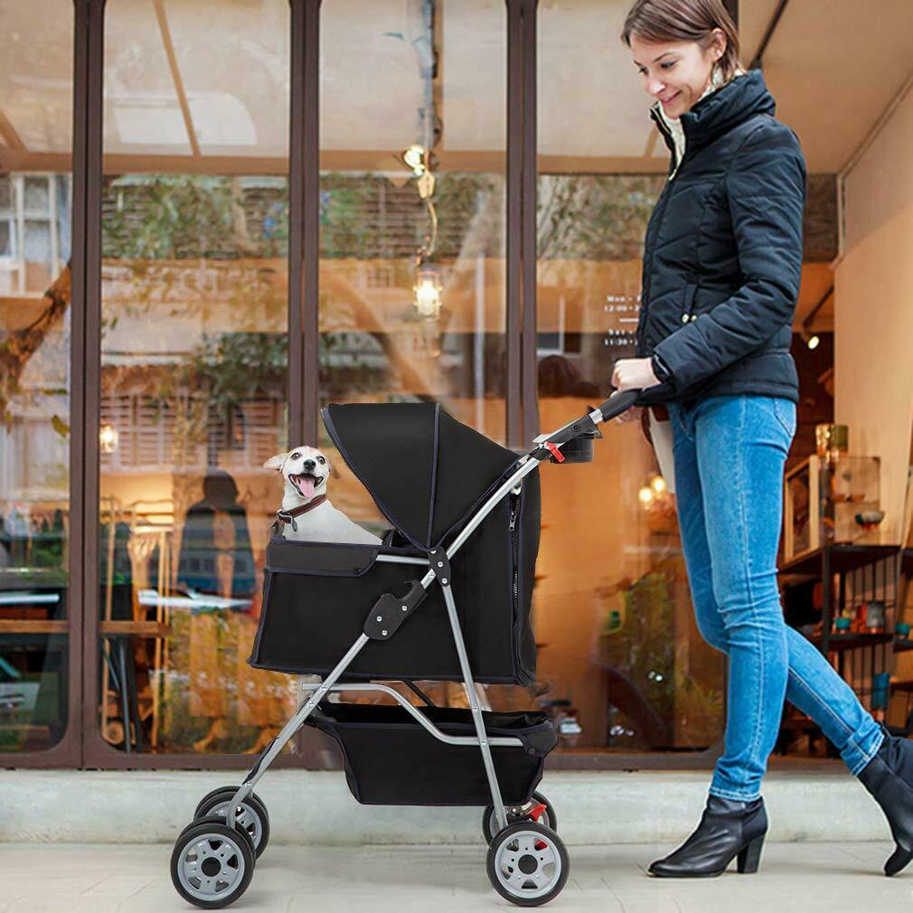 Folding Pet Dog & Cat Stroller