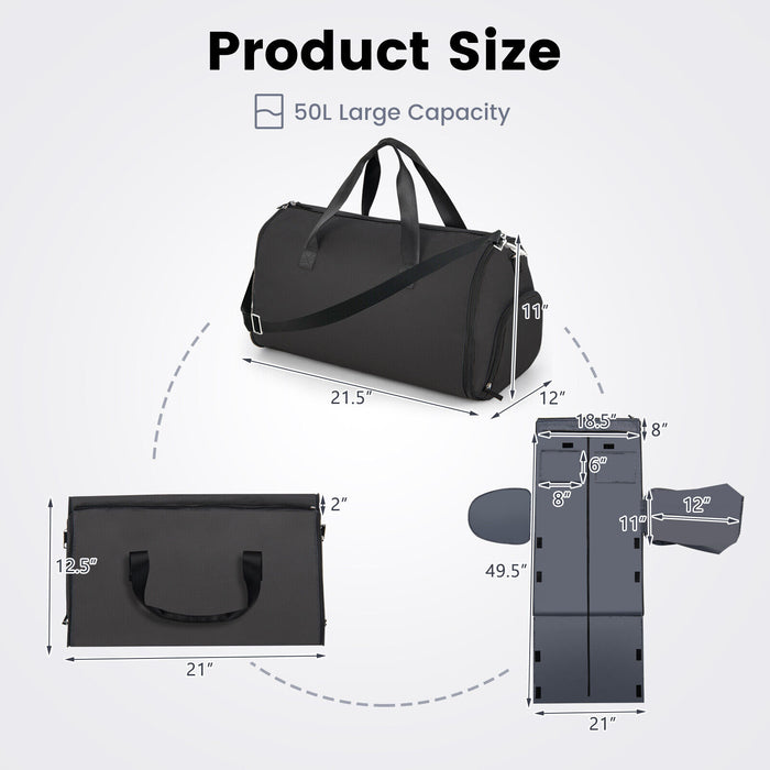 2 in 1 Garment Duffel Travel Bag