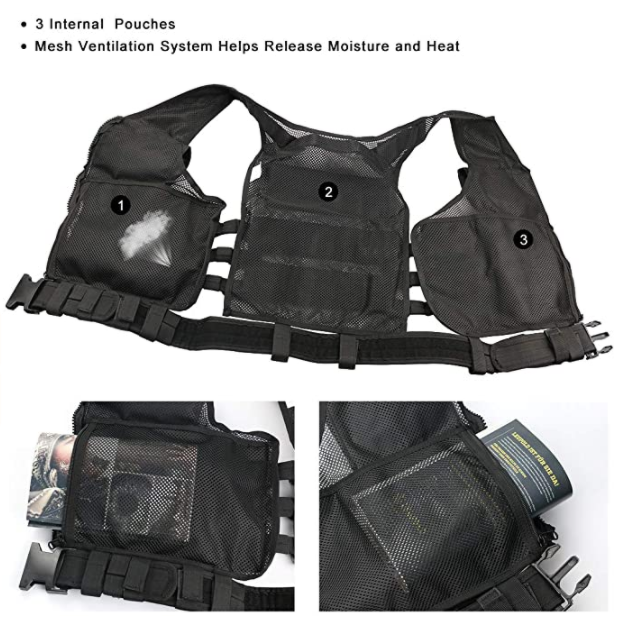 Deluxe Black Tactical Vest