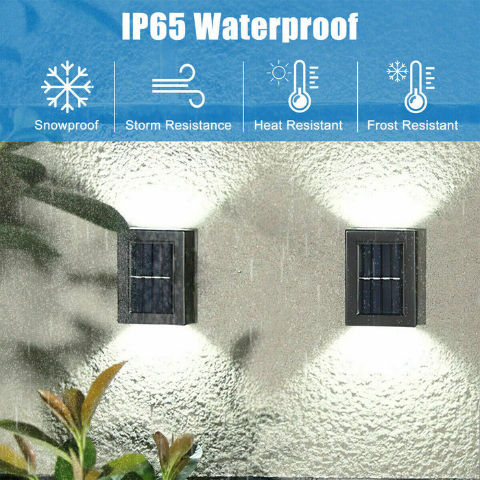 Outdoor Wall Mounted Solar Lights - 2 Pack