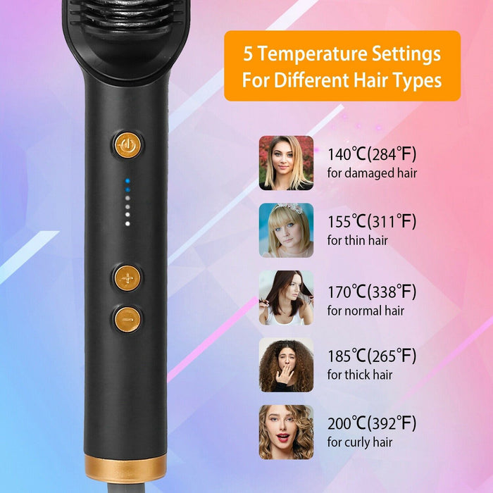 Heated Hair Straightener Brush