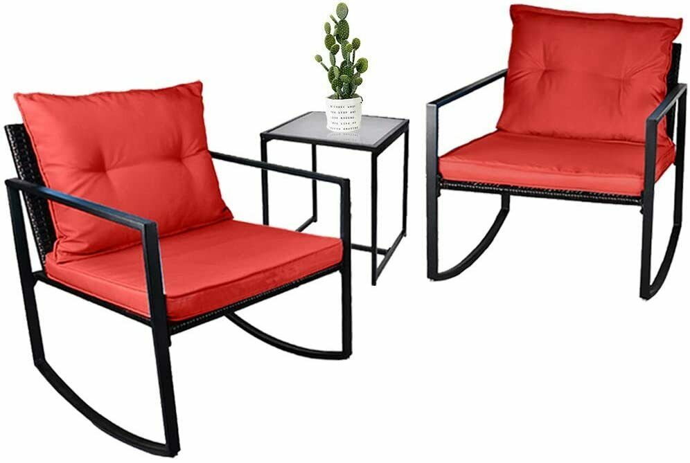 Outdoor Patio Rocking Chair Set
