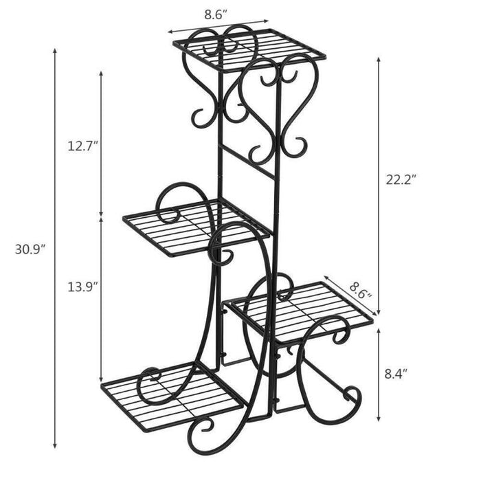 4-Tier Metal Plant Stand