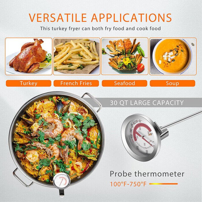 30qt Propane Gas Turkey Deep Fryer