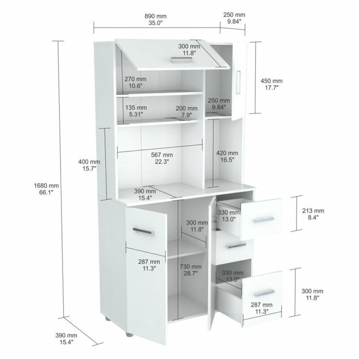 Kitchen Microwave Storage Cabinet