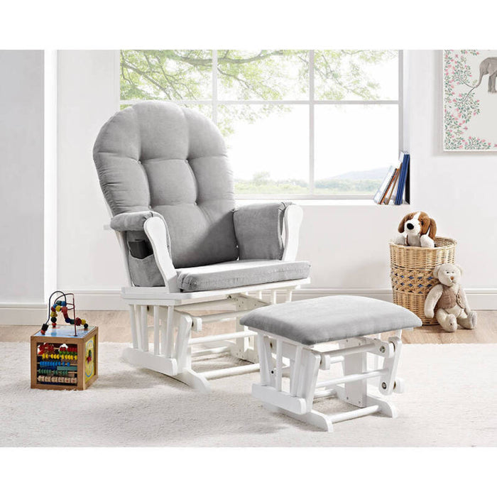 Nursery Glider Rocking Chair with Ottoman