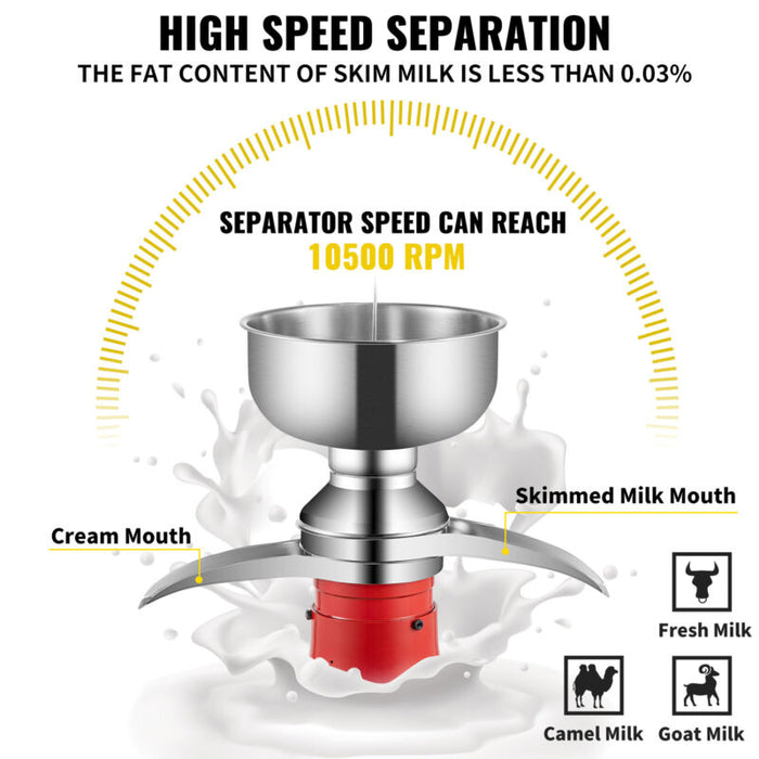 Electric Fresh Milk Cream Separator